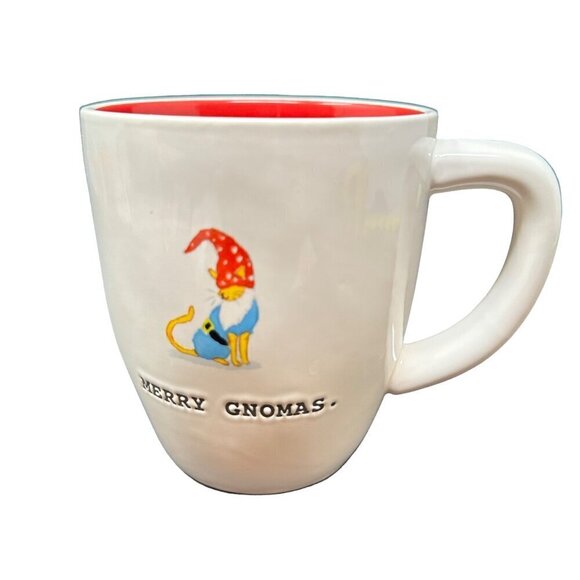Rae Dunn Merry Gnomas Mug Dog Christmas Holiday Large Coffee Cup Ceramic Magenta - Picture 7 of 9